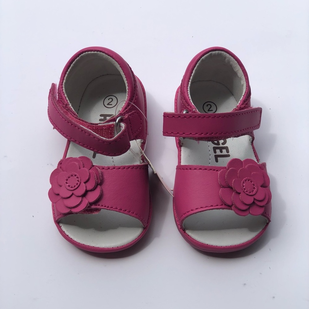 L’Amour Angel Pink Flower Sandals Baby Size 2